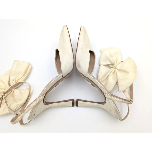 Sam Edelman Cream Heels with Bow Detail - Picture 9 of 14